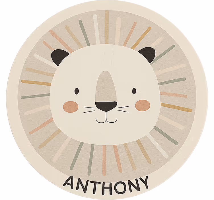 Kids roller blind custom beige lion - TenStickers