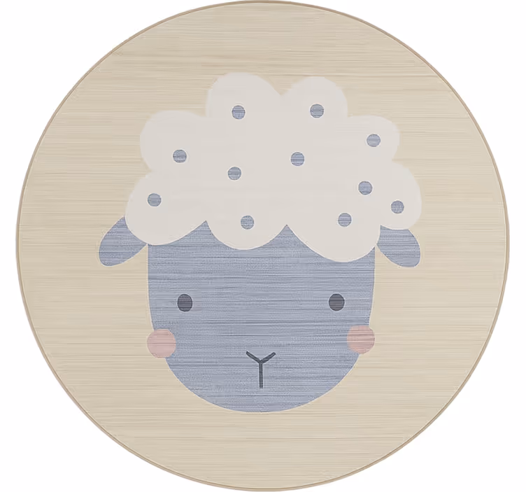 Kids roller blind beige baby sheep - TenStickers