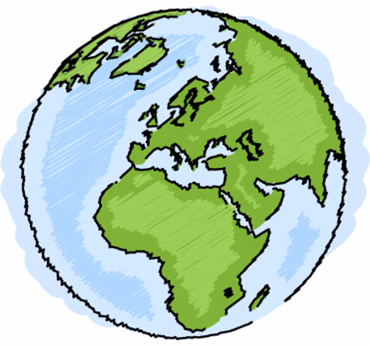 Kids roller blind green and blue world map - TenStickers