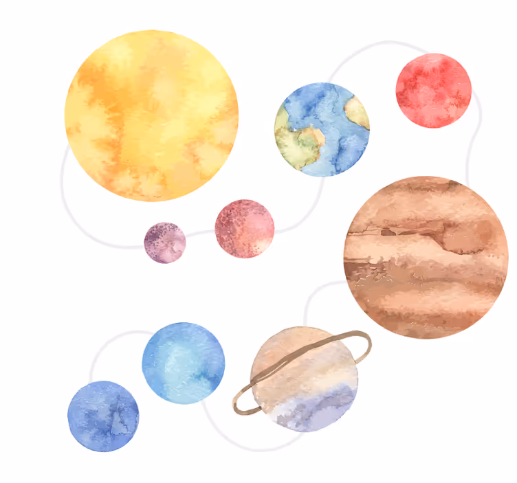 Kids roller blind solar system map - TenStickers