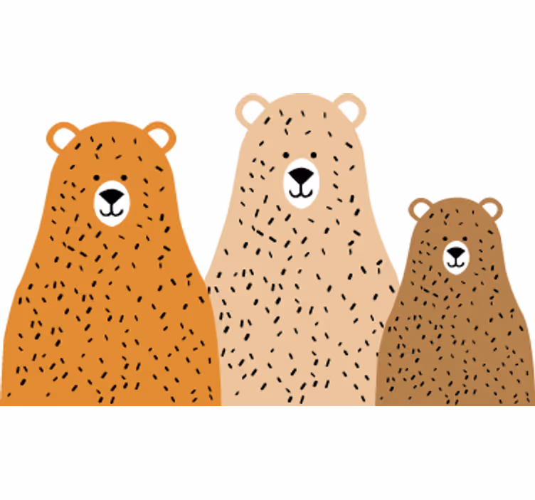 Kids roller blind three bear friends - TenStickers