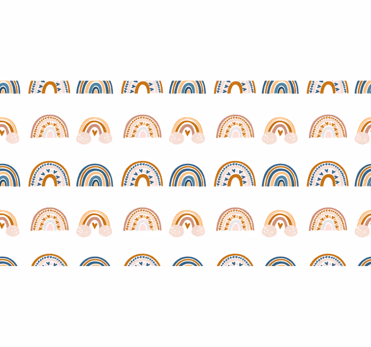 Kids roller blind with hand drawn autumn rainbow pattern - TenStickers