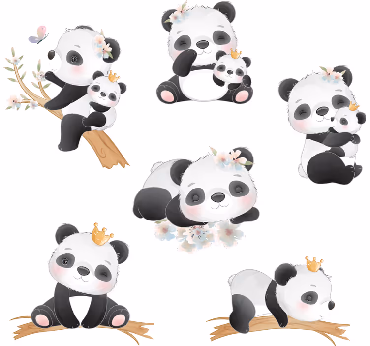 Kids roller blind panda paradise - TenStickers