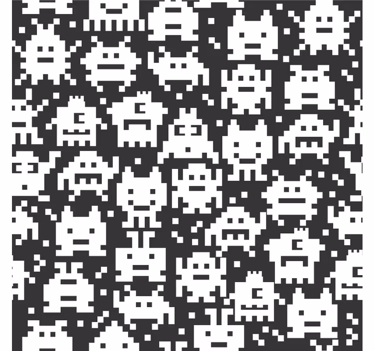 Kids roller blind videogame creatures - TenStickers