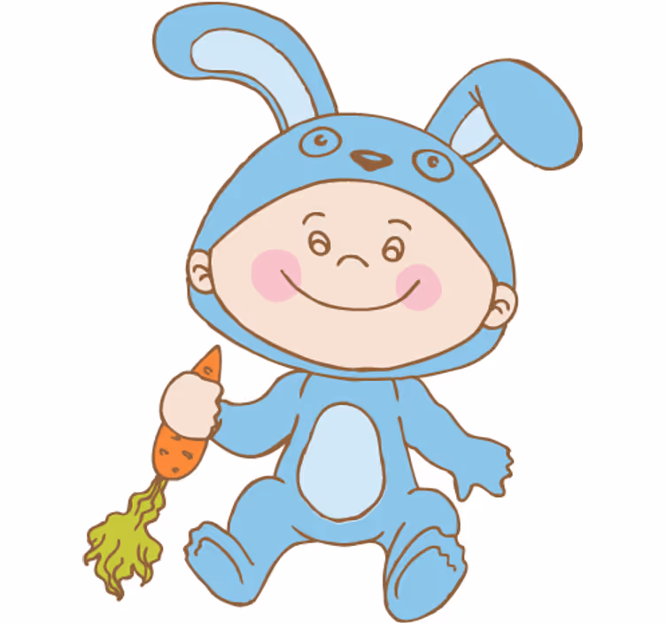 Kids roller blind bunny costume - TenStickers
