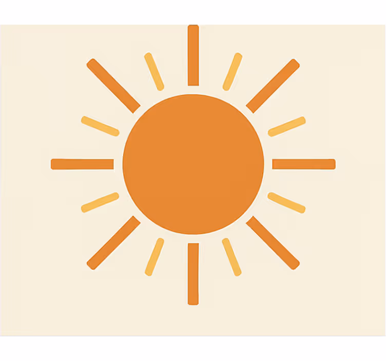 Orange roller blind sun filament - TenStickers