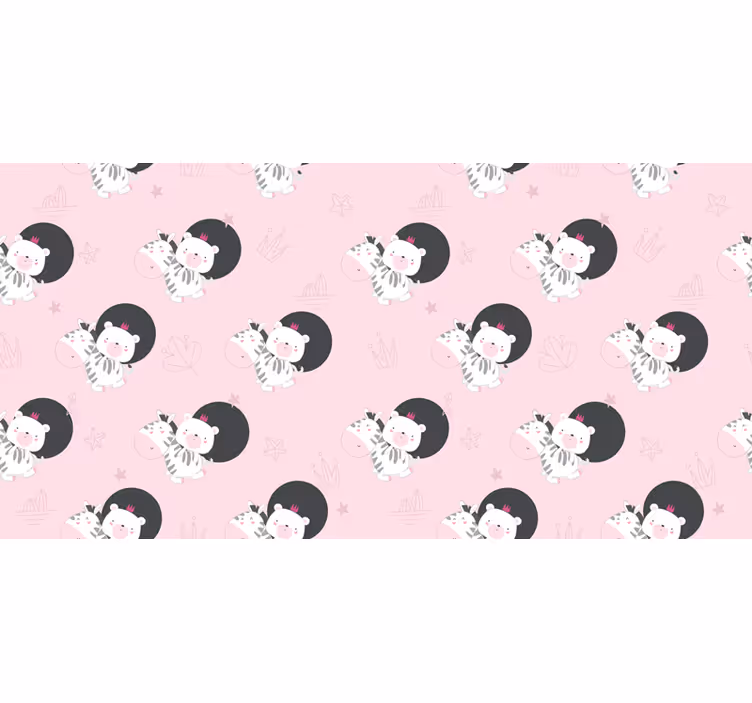 Kids roller blind baby zebra and bear decor - TenStickers
