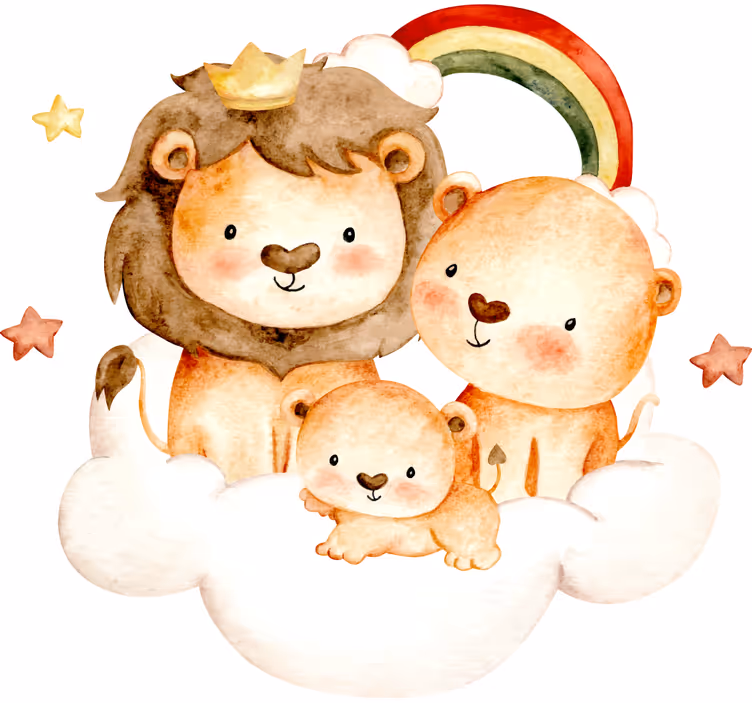 Kids roller blind baby animals stars and clouds - TenStickers
