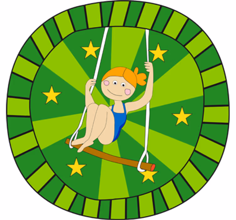 Kids roller blind berta at the circus - TenStickers