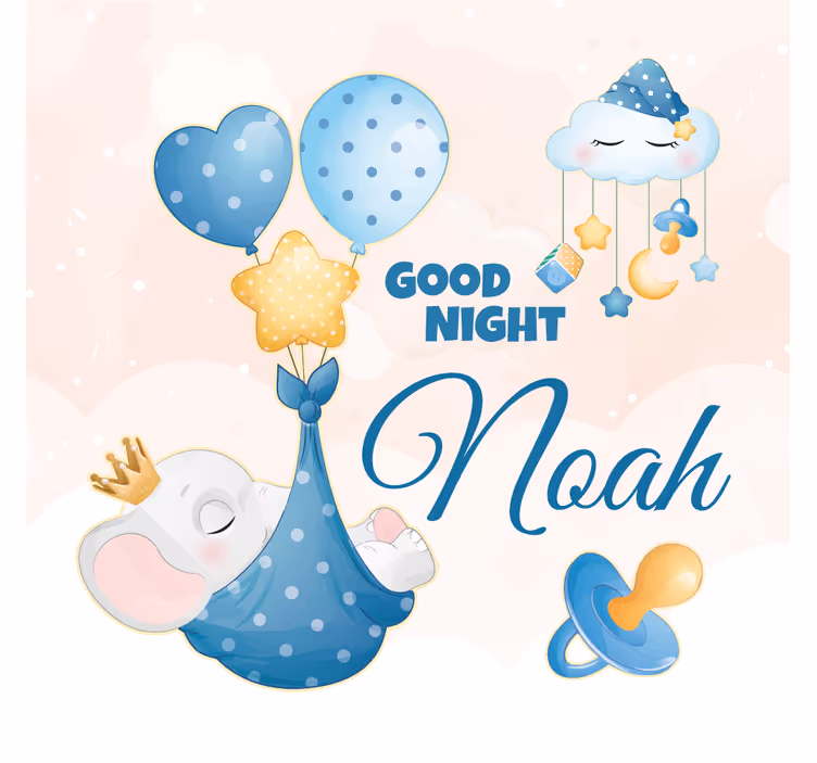 Kids roller blind cute elephant design for boy - TenStickers