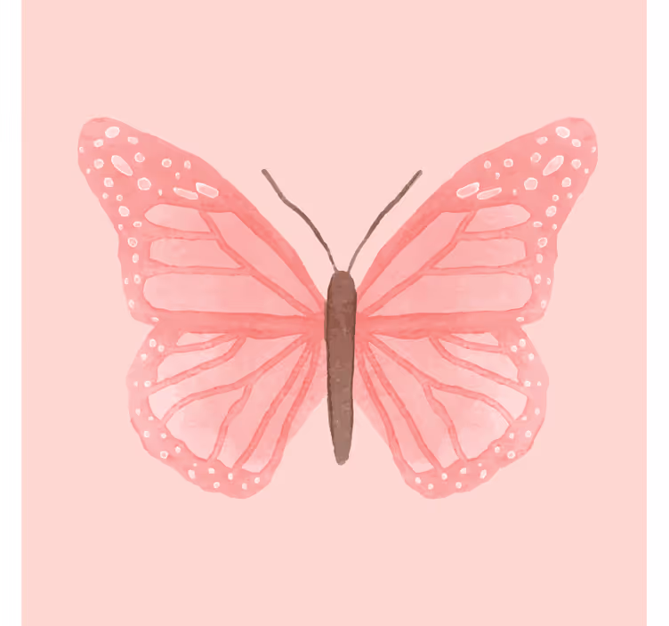 Kids roller blind pink butterfly tiles - TenStickers