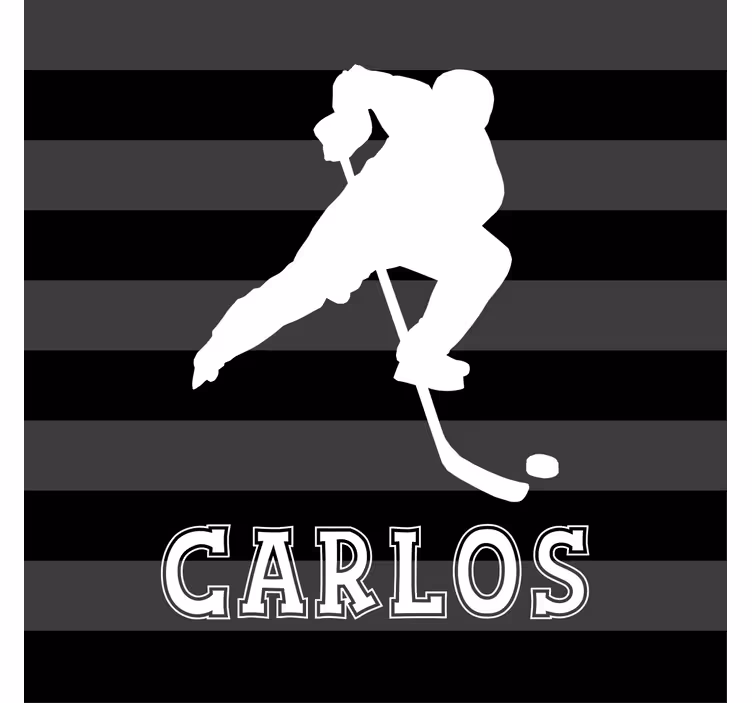 Kids roller blind personalized ice hockey - TenStickers
