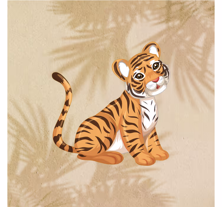 Kids roller blind baby tiger portrait 3 - TenStickers