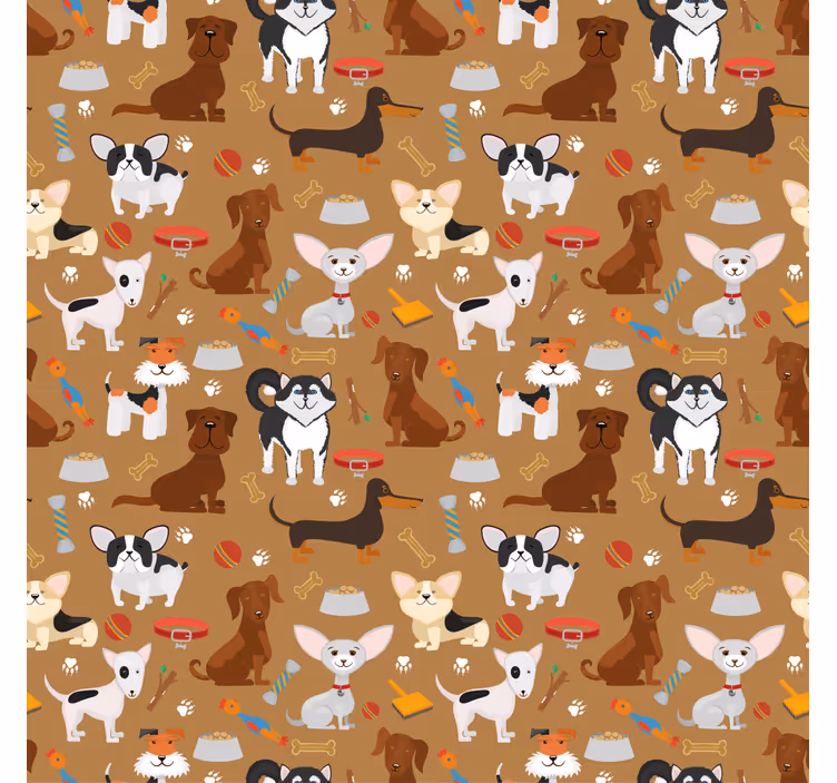 Kids roller blind with various cute dog patterns - TenStickers