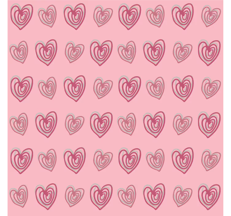 Kids roller blind doodle hearts pink pattern - TenStickers