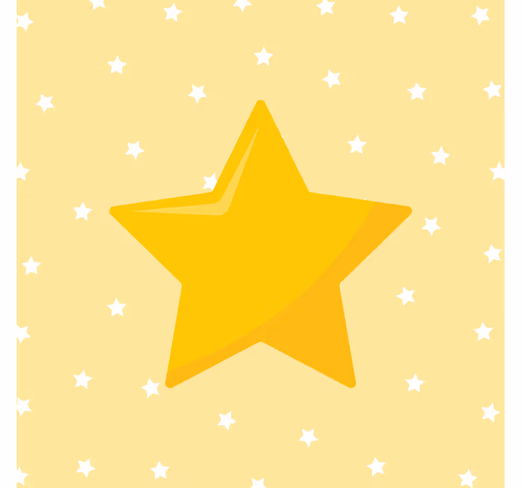 Kids roller blind yellow classic star - TenStickers