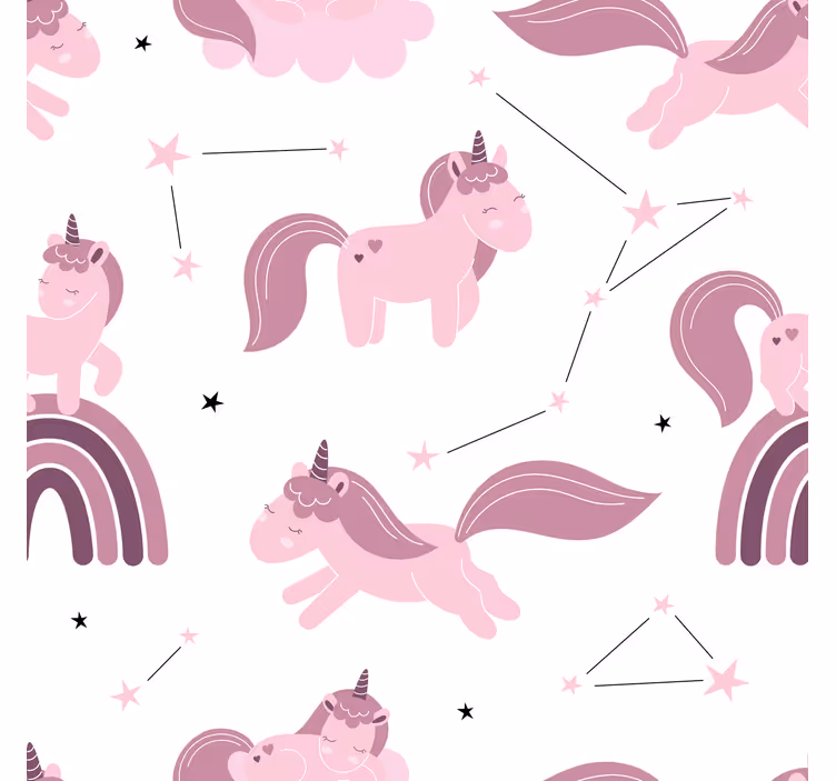 Kids roller blind funny unicorns and star constellations - TenStickers