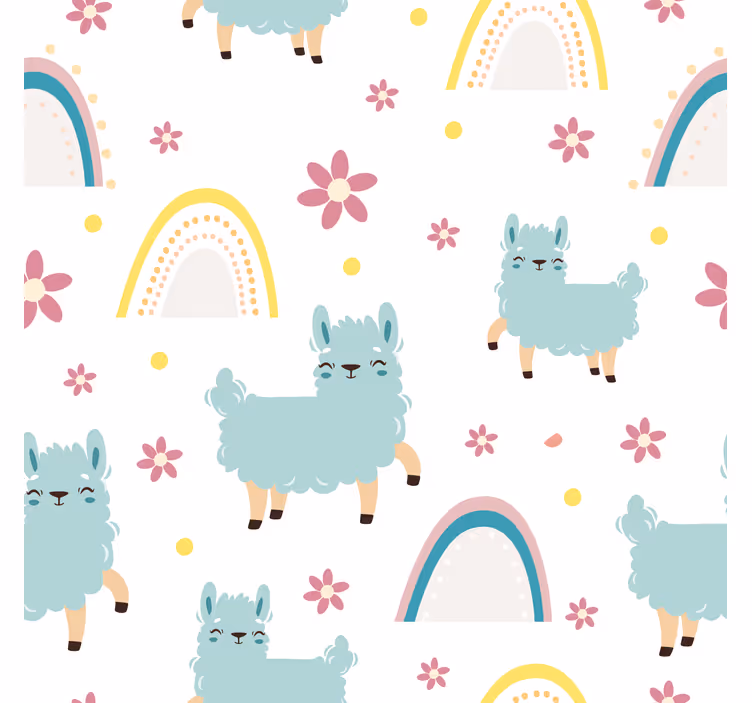 Kids roller blind funny sheep and unicorns pattern - TenStickers