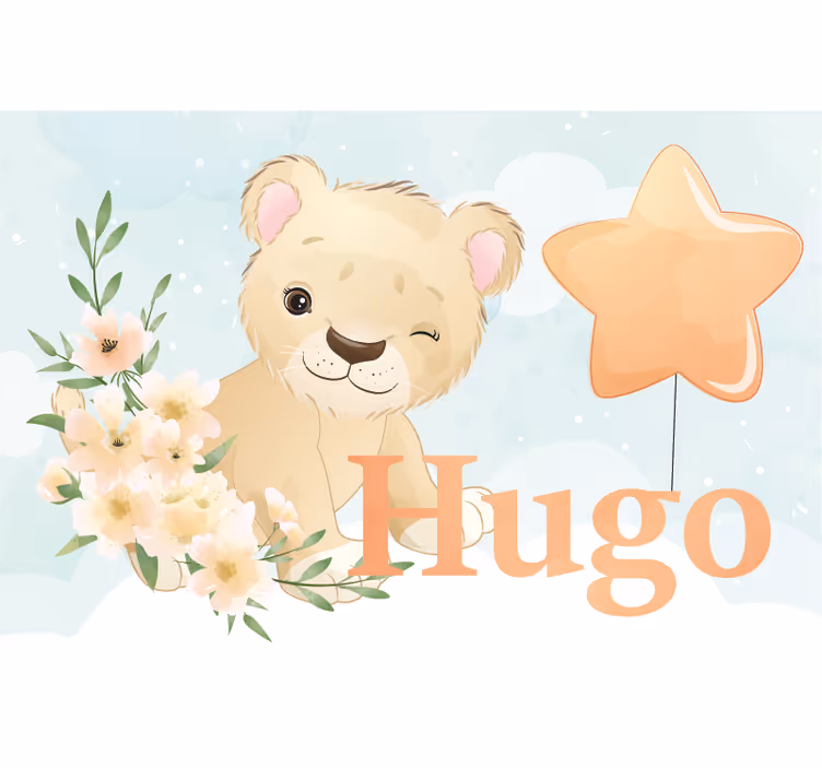 Kids roller blind cute lion design for boy - TenStickers