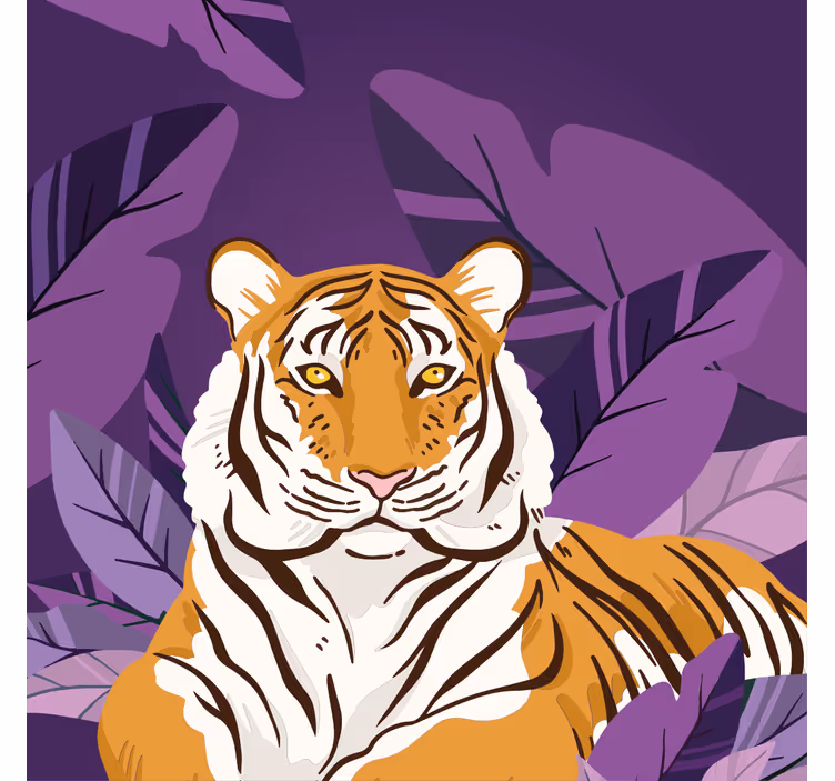 Kids roller blind curious tiger jungle animals - TenStickers
