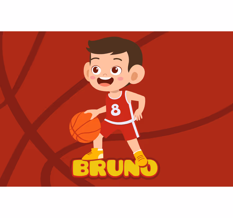 Kids roller blind basketball player with name - TenStickers