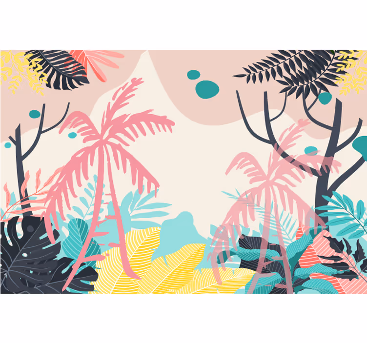 Kids roller blind boho palm trees - TenStickers