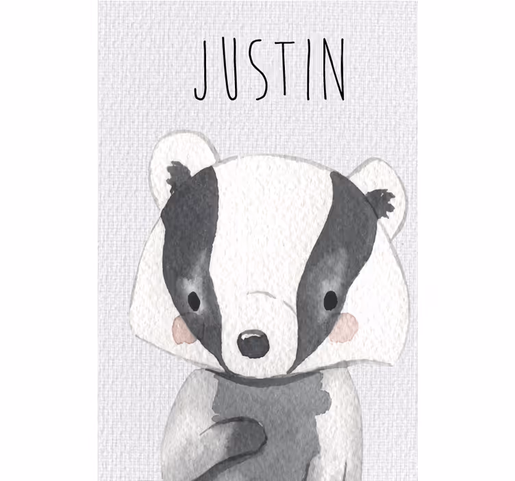 Kids roller blind raccoon forest animals - TenStickers