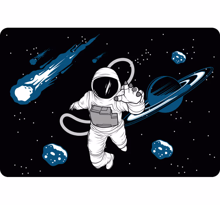 Kids roller blind hand-drawn astronaut design - TenStickers