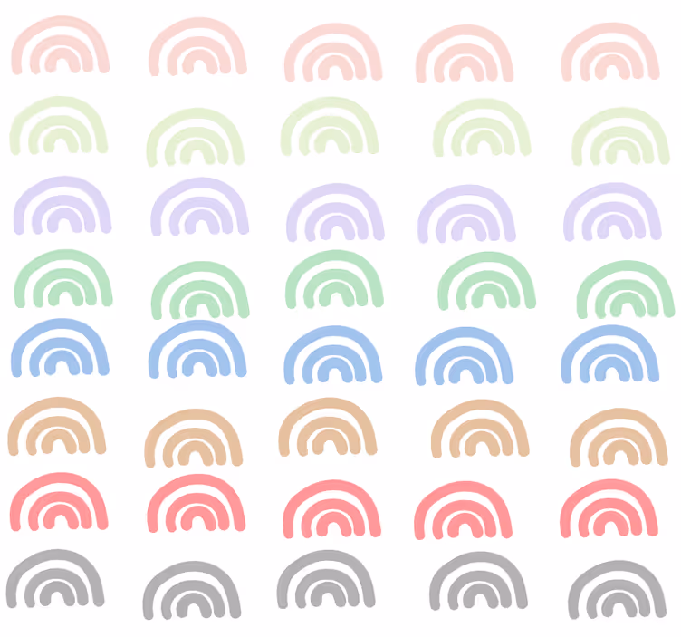 Kids roller blind pack of 40 colorful rainbows - TenStickers