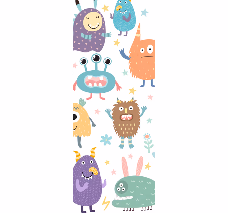 Kids roller blind happy monster design - TenStickers