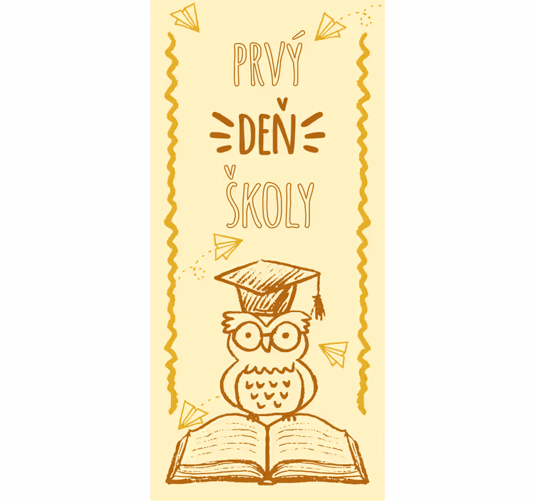 Kids roller blind first day of school design - TenStickers