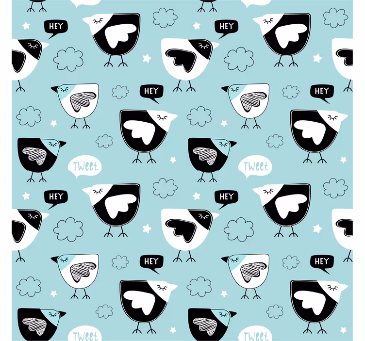 Kids roller blind with black chicken design - TenStickers