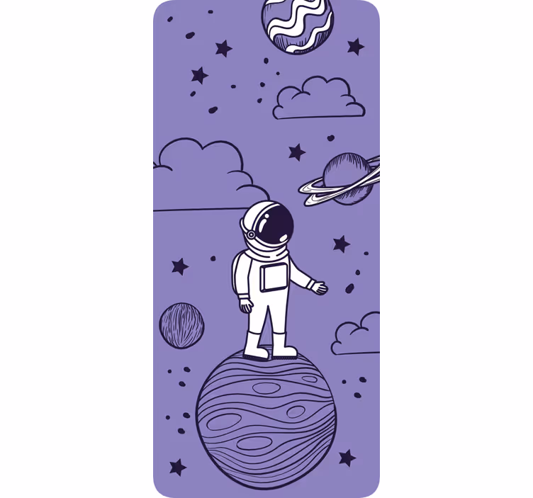 Kids roller blind astronaut design with planets - TenStickers