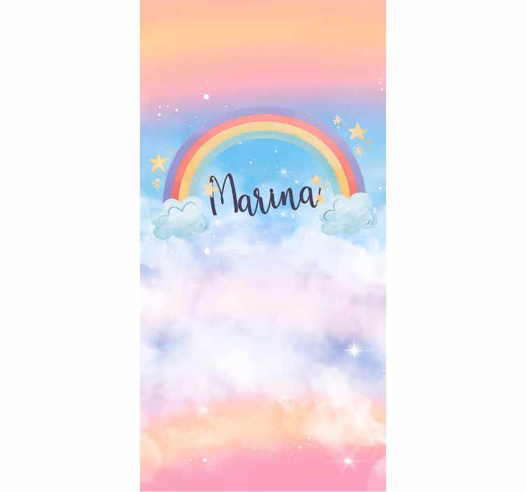 Kids roller blind with a lovely rainbow and clouds - TenStickers