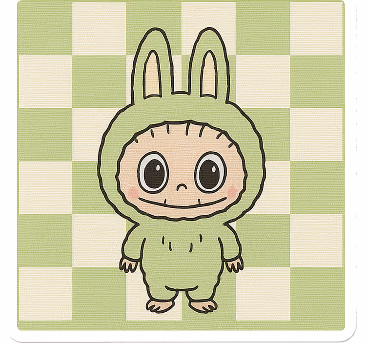 Kids roller blind monster doll in canvas - TenStickers