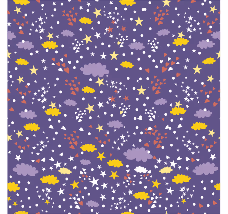 Kids roller blind star and cloud pattern - TenStickers