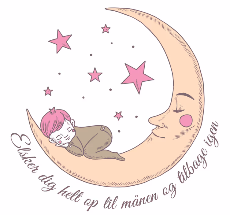 Kids roller blind love you to the moon and back - TenStickers