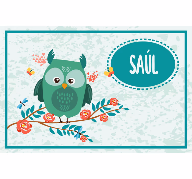 Kids roller blind for children with customizable owl - TenStickers