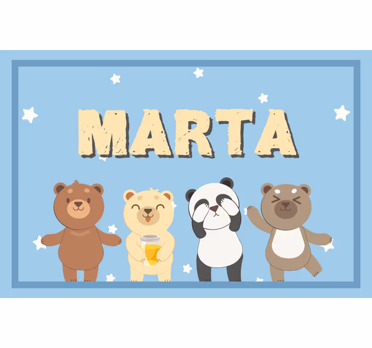 Kids roller blind customizable with adorable bear - TenStickers