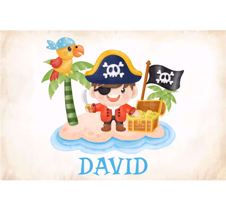 Kids roller blind cartoon pirate design - TenStickers