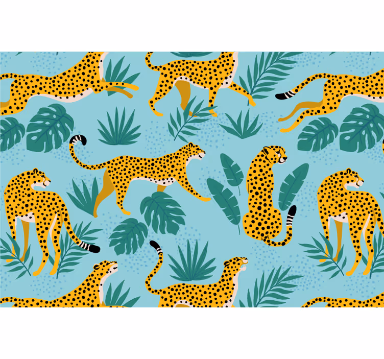Kids roller blind leopard safari design - TenStickers