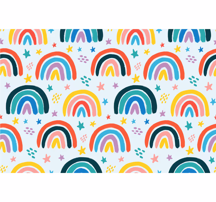 Kids roller blind with vibrant rainbow pattern - TenStickers