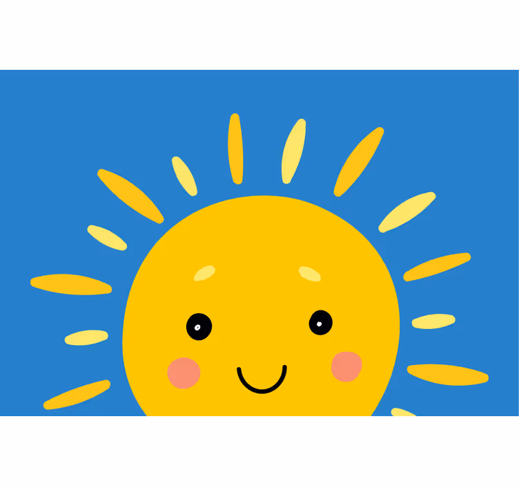 Kids roller blind smiling sun - TenStickers