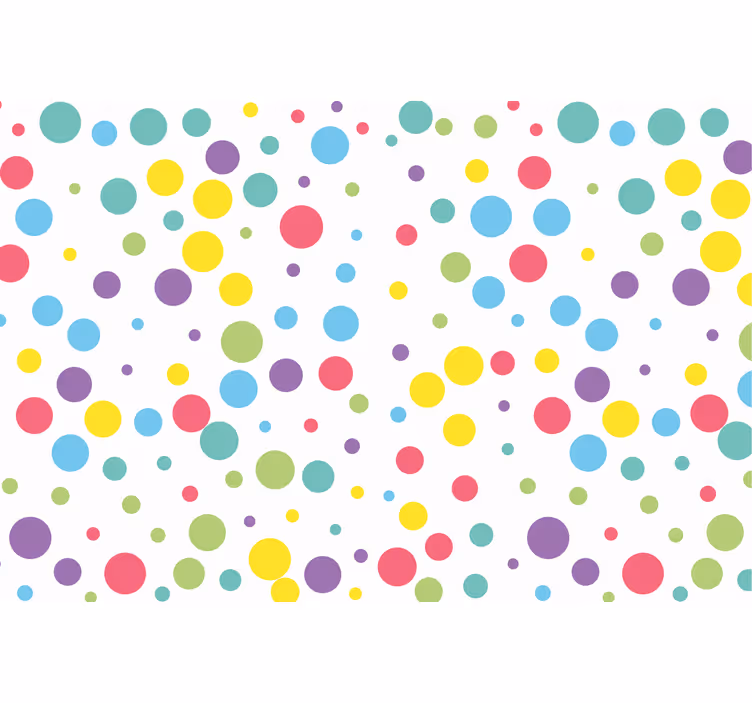Kids roller blind colourful polka dot pattern - TenStickers