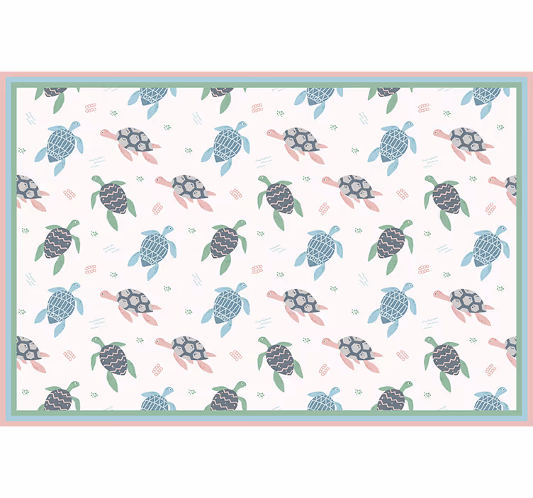 Kids roller blind soft color turtles - TenStickers
