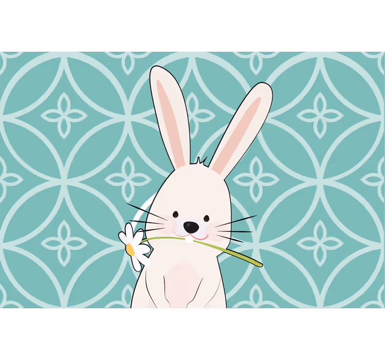 Kids roller blind portrait of a rabbit - TenStickers