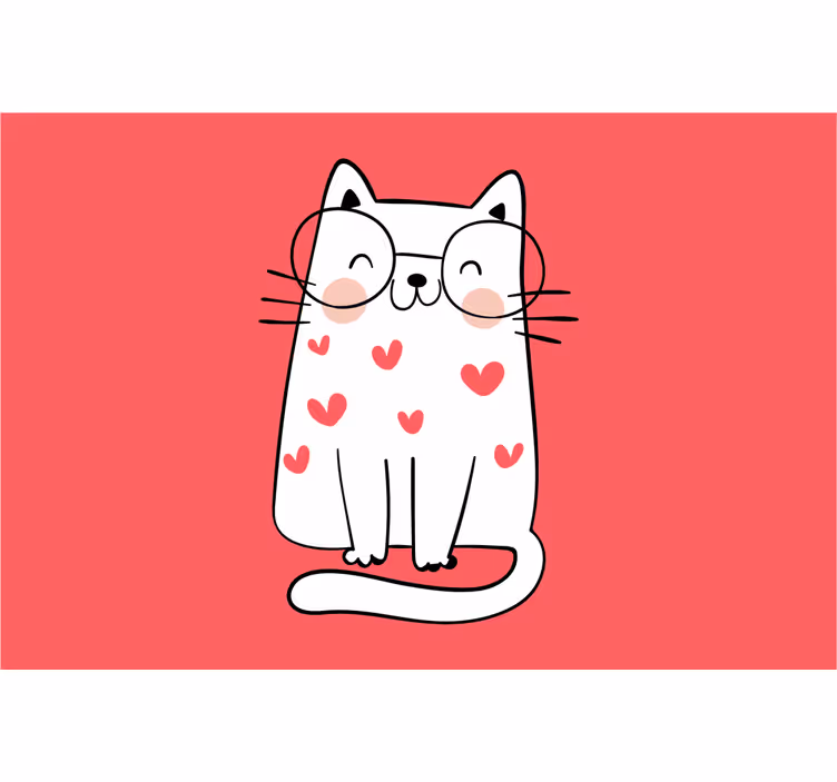 Kids roller blind lovely smiling cat design - TenStickers