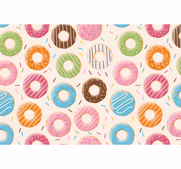 Kids roller blind with donut pattern - TenStickers