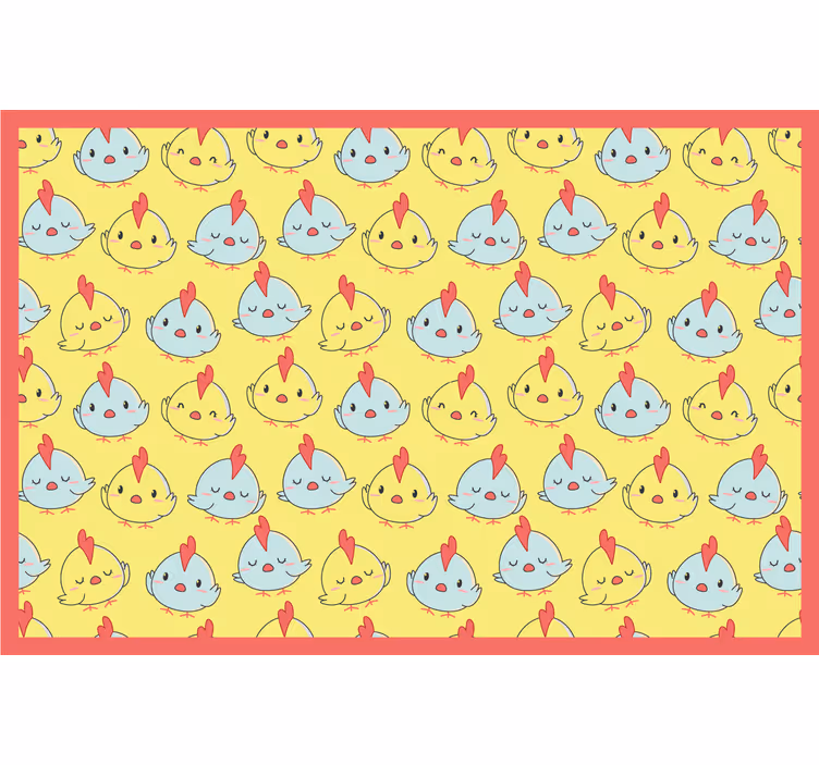 Kids roller blind yellow baby chick design - TenStickers
