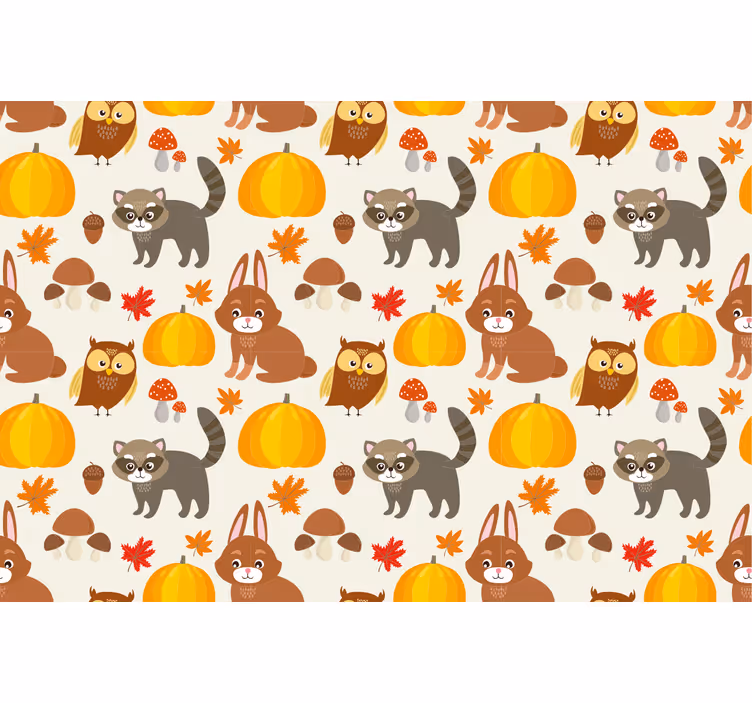 Kids roller blind raccoon owl rabbit pumpkin - TenStickers